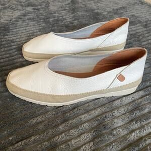 Verbenas Noelia Ballerinas White Leather Womens Shoes Size 39 Made in Spain